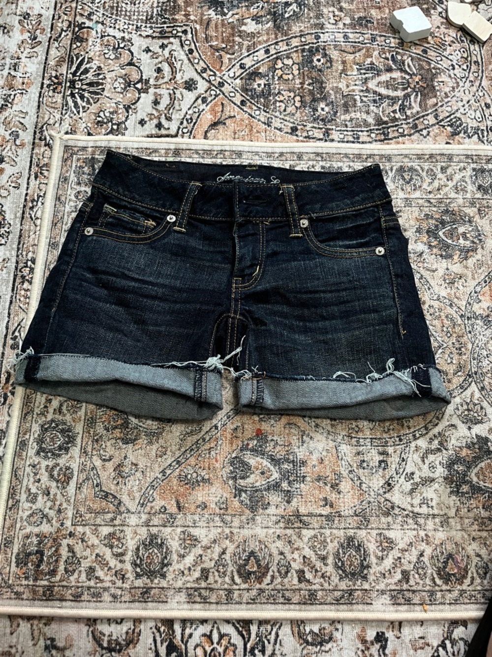 American Eagle Outfitters Dark Blue Denim Shorts